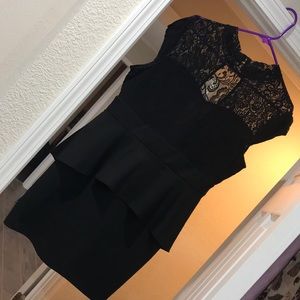 Black laced bounce layered dress